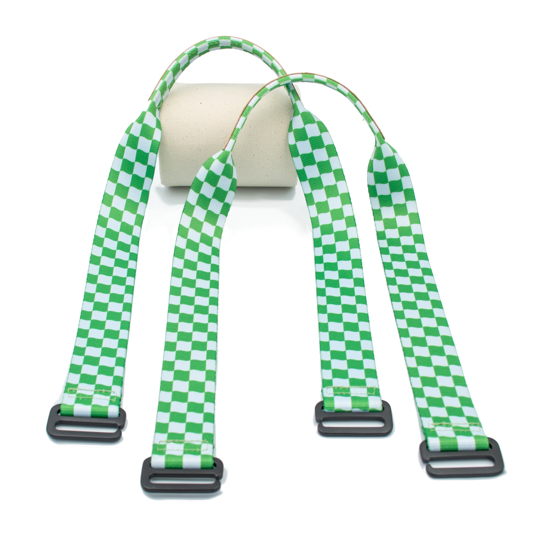 Sage Green Wavy Checkered Pattern Tote Bag